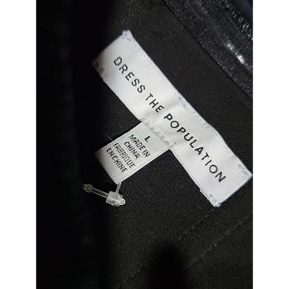 Dress the Population Audrina Deep Emerald Plissé Size L Maxi Gown NEW #CB3 - Picture 8 of 12